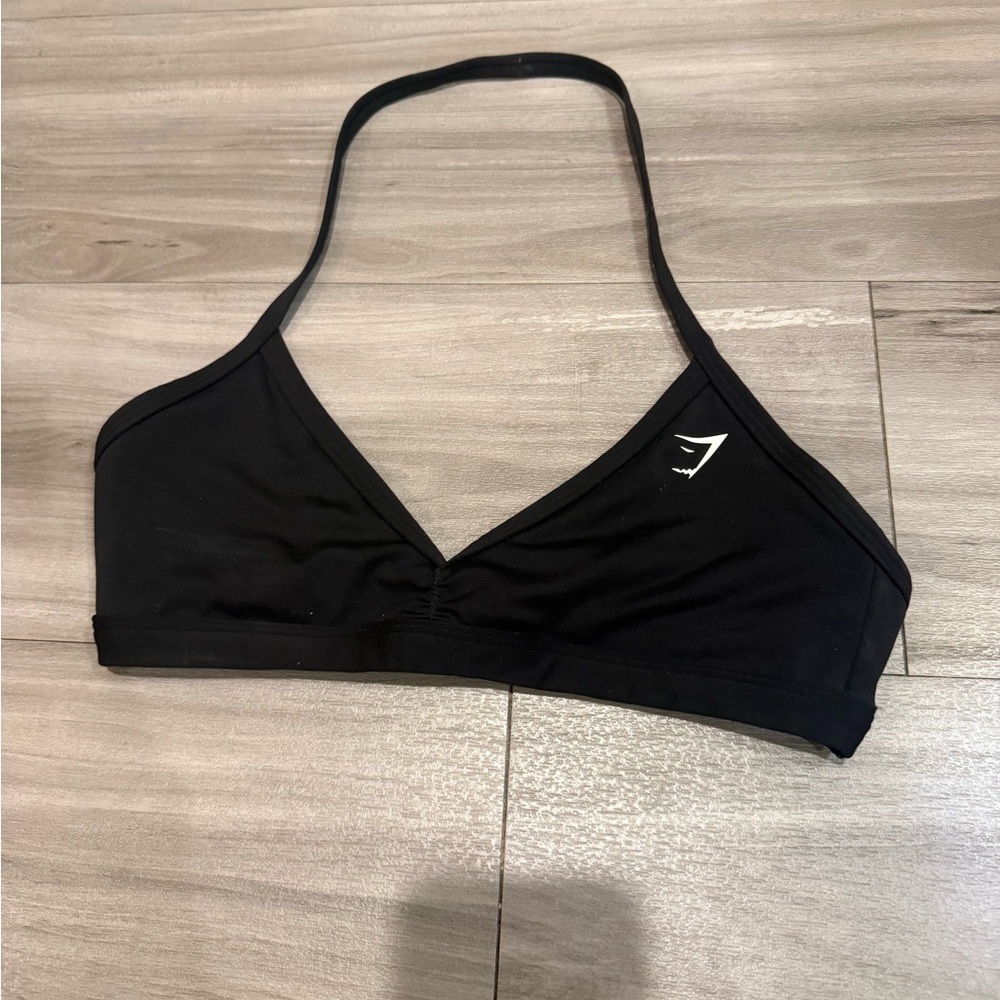 Gymshark Minimal Halter Sports Bra - Black S